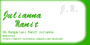 julianna manit business card